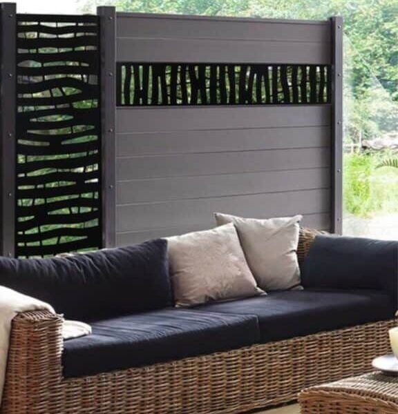CLÔTURE-PANNEAU DÉCORATIFS EN ALUMINIUM